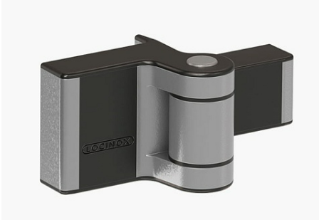 Locinox PUMA-SILV Компактная петля с регулировкой в двух направлениях и углом открывания до 180°, устанавливается внаклад (2 штуки) - Cеребро