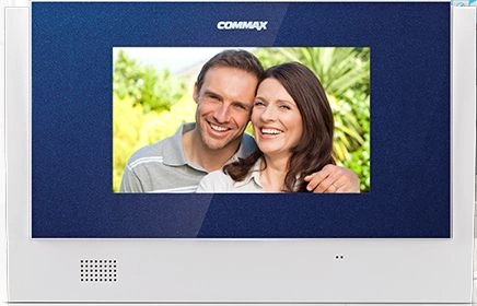 COMMAX CDV-71UM (Синий) Монитор цветного видеодомофона, 7.0&quot;, TFT LCD, PAL/NTSC, без трубки (Hands Free), подключение 2-х вызывных панелей, 2 камер CCTV, трубки DP-4VHP, детектор движения по видеосигналу для CCTV камер .Память на SD карте (до 16Gb) запись