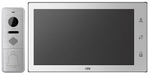 CTV-DP3101 W (White/Silver) Комплект цветного видеодомофона, в составе: панель CTV-D3000 S, монитор CTV-M3101 W