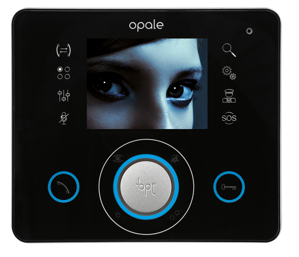 BPT OPALE BLACK Абонентское устройство OPALE с цветным дисплеем 3,5" и сенсорными клавишами
