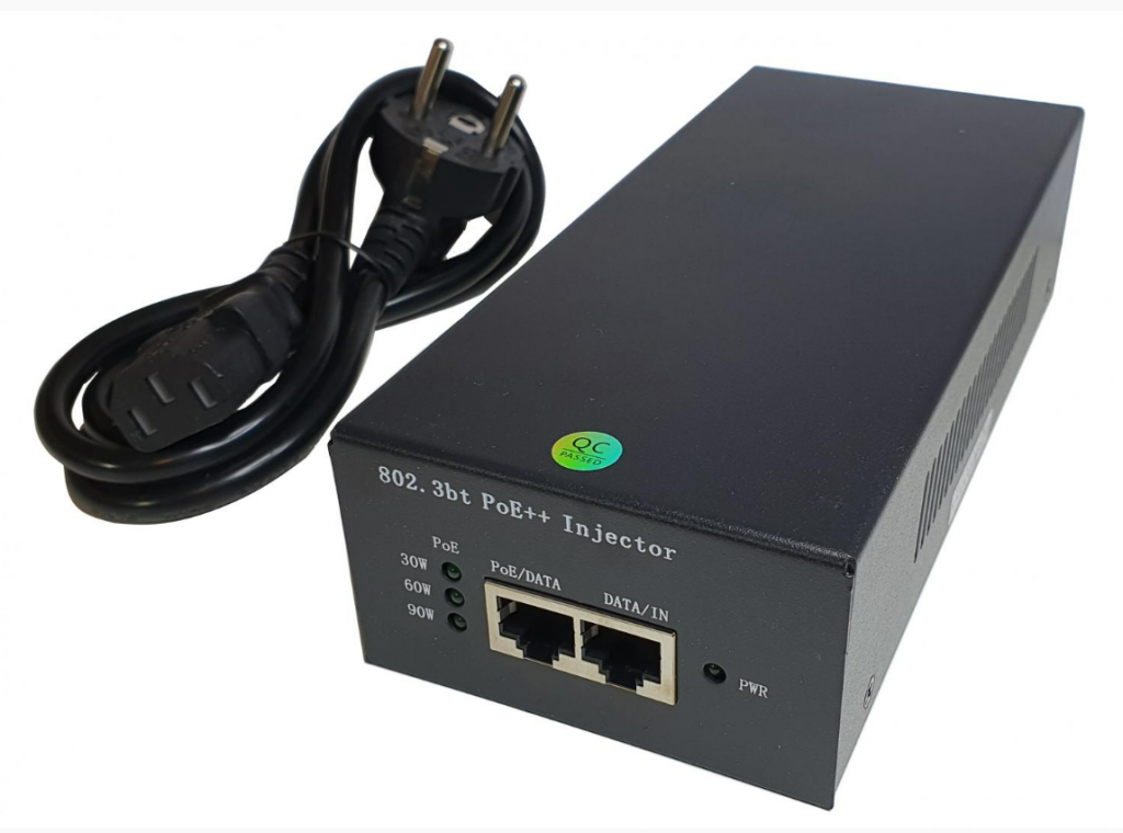 Faraday БП-90W/1Gb/POE+ Блок питания, Uвых=56В, Iвых=0.53-1.6А, стандарт IEEE 802.3at, тип питания А и В, от 0 до +45°С