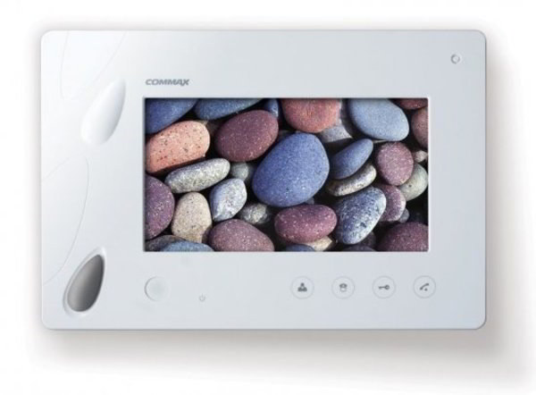 COMMAX CAV-70PG (Белый) Монитор цветного видеодомофона, 7.0", Hands Free, вызов и связь с консьержем, подъездным блоком, индивидуальным входом,АС 230В
