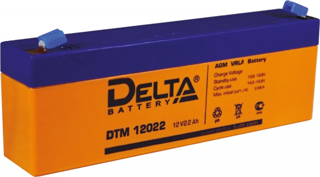 Аккумулятор DTM12022 (103), 12В, 2.2А/ч