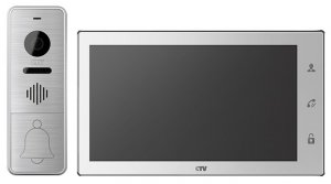 CTV-DP4706AHD W (White/Silver) Комплект цветного AHD-видеодомофона (7"), в составе: панель CTV-D4000FHD S, монитор CTV-M4706AHD W