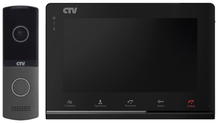 CTV-DP2700IP NG BG (Black/Graphite) Комплект цветного IP видеодомофона (7"), в составе: панель CTV-D4003AHD, монитор CTV-M2700IP B