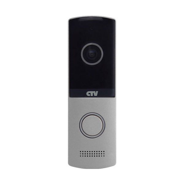 CTV-D4003NG S (Silver) Вызывная панель для видеодомофона, металличесикй корпус с акриловым покрытием, подсветка кнопки вызова, встроенный блок управления замком (БУЗ), уголок и козырек в комплекте