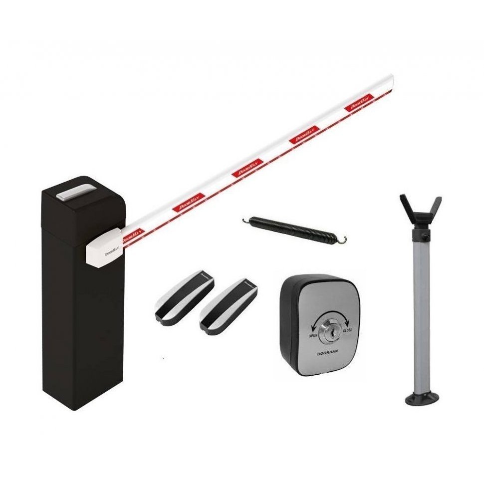 DOORHAN BR-PRO6000KIT Комплект шлагбаума, в составе: стойка BARRIER-PRO со встроенной сигнальной лампой и приемником, стрела BOOM-6, опора V-HOLDER, ключ-кнопка KEYSWITCH-N, фотоэлементы PHOTOCELL-N, пружина BR11PRO.