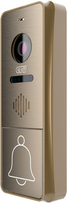 CTV-D4000FHD BR (Bronze) Вызывная панель для цветного видеодомофона нового поколения, формат сигнала AHD-H (1080p)/CVBS (960H), уникальный дизайн, компактный металлический корпус, угол по горизонтали 100 °, подсветка кнопки вызова, антивандальное исполне