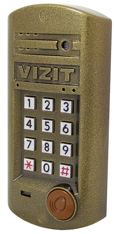 БВД - 314F Блок вызова аудиодомофона, считыватель ключей VIZIT - RF3 (RFID - 13.56МГц), подсветка клавиатуры, накладной