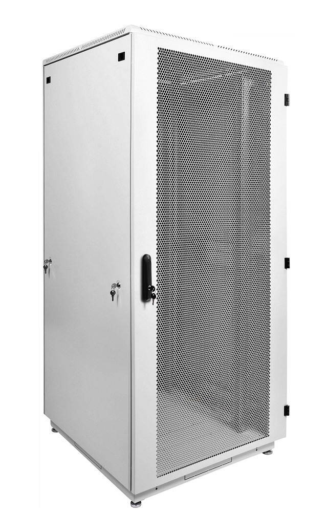 ЦМО ШТК-М-47.6.10-44АА-9005 Шкаф телекоммуникационный напольный 47U (600х1000) дверь перфорированная (2шт), черный