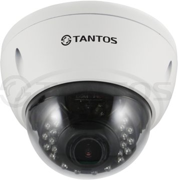 Tantos TSi-Ve4VPA (2.8-12) 4Mp Видеокамера купольная компактная антивандальная уличная