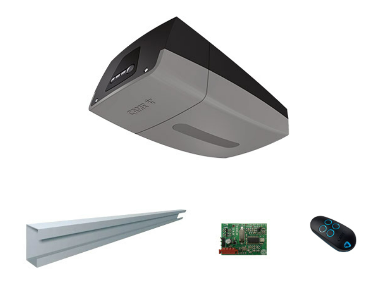 CAME "COMBO Classico VER08DES 3,2 KIT" Комплект автоматики для секционных ворот высотой до 3.2м, в составе: привод VER08DES (W01MV-0060), профиль 001V06003 (4.02м), приемник 001AF43S, брелок TOP44RBN (806TS-0270)