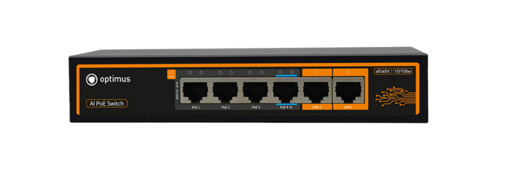 Optimus U1I-4F1b/2F_V.1 Неуправляемый PoE-коммутатор