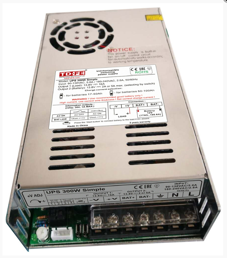 Faraday UPS 300W/Simple Блок бесперебойного питания 12 - 14В	I вых 16 А,	I зар. 2 / 5 А 