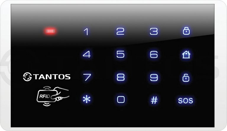 Tantos TS - KB Беспроводная сенсорная клавиатура к охранному комплекту PROTEUS kit. Встроенный RFID считыватель карт стандарта EM - Marine. 