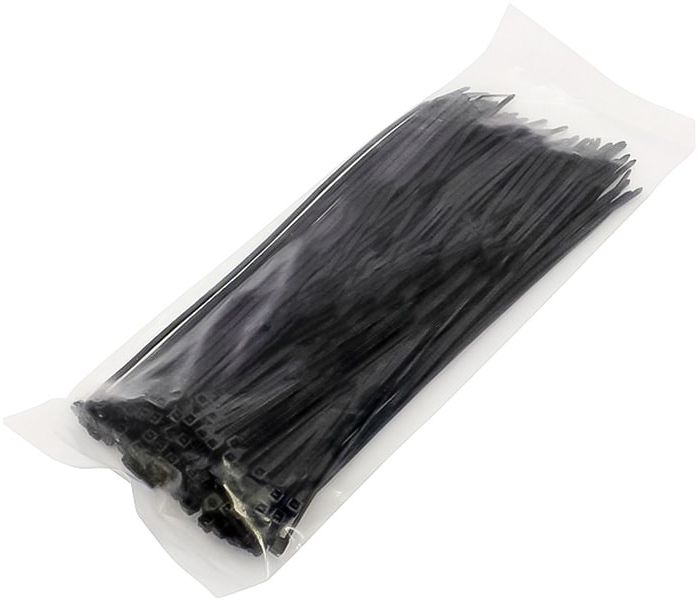 Cieffeplast Хомут - стяжка nylon 300х7.6мм, черный, многоразовый, в упак. 100шт
