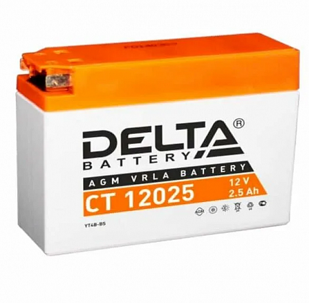 Deltа CT 12025 Мотоаккумулятор, 12В, 2.5А/ч