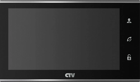 CTV-M4705AHD B (Black) Монитор цветного видеодомофона 7'' формата AHD, TVI, CVI, CVBS стеклянная сенсорная панель управления &quot;Easy Buttons&quot;, 