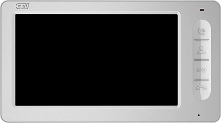 CTV-M1702 W (White) Монитор с экраном 7&quot;, с сенсорными клавишами управления в корпусе с soft-touch покрытием, графическое меню, фотозапись по детекции движения, , встроенный источник питания, белый