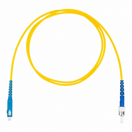 DATAREX Шнур оптический коммутационный патч-корд, SC-ST симплекс (simplex) OS2, нг(А)-HF, желтый, 15 м