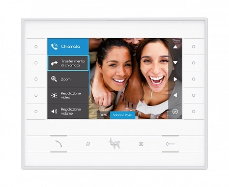 BPT FUTURA IP WH Абонентское IP - устройство hands - free с цветным 7&quot; дисплеем, сенсорными клавишами и питанием PoE