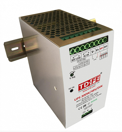 Faraday UPS 300W/48V/DIN Блок бесперебойного питания, 48-55.6В, 4.5А, автоматическая защита от КЗ, перегрузки, переполюсовки и низкого разряда АКБ