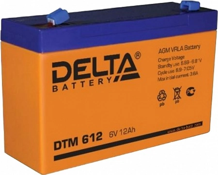 Аккумулятор DTM612, 6В, 12А/ч